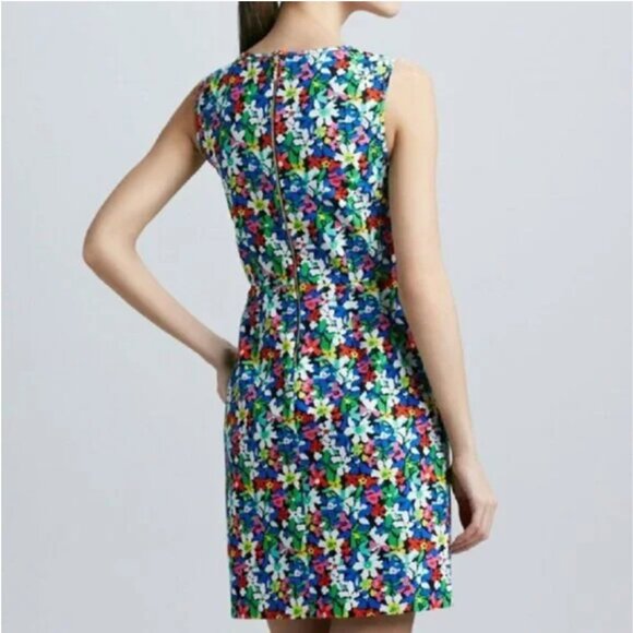 Kate Spade Mira Full Bloom V Neck Floral Sleeveless Mini Sheath Dress Size 8 - Picture 4 of 13